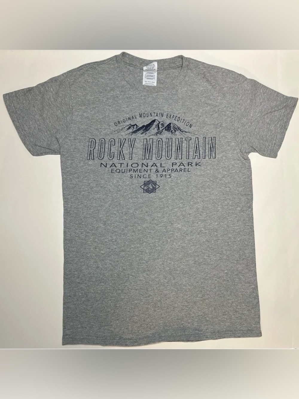 Rocky Mountain National Park RMNP Colorado Graphic Short Sleeve Tee Gray